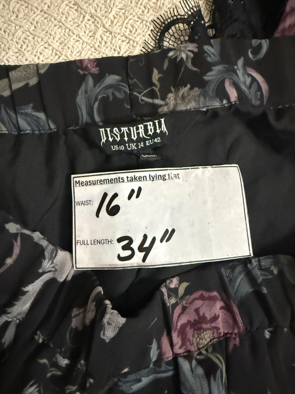 Disturbia Merunicorn Enchanted Forest Midi Skirt Size 10 Whimsigoth - Picture 10 of 10